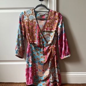 Colorful long sleeve dress